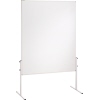 Weiße Moderationstafel mit festen Ständern, geeignet für stationären Einsatz.