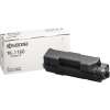 Schwarzer KYOCERA Toner TK-1160 neben verschlossenem Karton in Produktabbildung.
