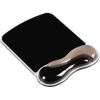 Schwarzes und graues Duo Gel Mauspad mit ergonomischer Handgelenkauflage.