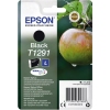 Epson Tintenpatrone T1291 in schwarzer Verpackung mit Abbildung eines Apfels.