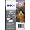 Epson Tintenpatrone T1306 in Verpackung, zeigt Farbpatronen für Drucker in verschiedenen Farben.
