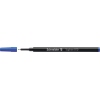 Blauer Fineliner mit abnehmbarer Kappe und spitzem Schreibkopf.