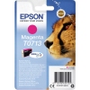 Epson Tintenpatrone T0713 in Magenta, verpackt mit Informationen und Anwendungshinweisen.