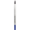 Parker Tintenrollermine QUINK 0,5 mm in Blau, mit silbernem Schaft und schwarzer Spitze.