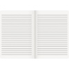 Offene Ansicht eines linierten Schulhefts im DIN A4-Format mit Lineatur 3.
