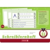 Schreiblernheft im DIN A4 Format mit linierten und auseinandergeschriebenen Buchstaben.