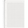 Collegeblock mit kariertem Papier und spiralförmiger Bindung, DIN A4.