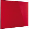 Intensivrotes Glasboard in rechteckiger Form, 80 x 60 cm, glatte Oberfläche.