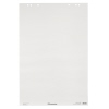 Weißes Flipchartpapier ohne Deckblatt und Unterlage, Kopfgeleimt und flach geliefert.
