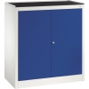 C+P Werkzeugschrank Serie 89 in enzianblau mit zwei Türen und einer durchgehenden Schublade.