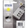 Epson Tintenpatrone 35 gelb in Verpackung mit Sicherheitsmechanismus.