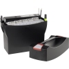 Hängemappenbox SWING-PLUS in schwarz mit Deckel und integriertem Köcher für Stifte.