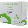 Verpackung von Spülmaschinentabs mit Hinweis auf Kalkblocker und Glasschutz.