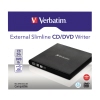 Externer Slimline CD/DVD-Brenner mit USB-Stromversorgung und Nero-Software.