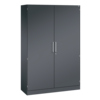 C+P Flügeltürenschrank Asisto 1.200 x 1.980 x 435 mm (B x H x T) schwarzgrau schwarzgrau Produktbild pa_produktabbildung_1 S