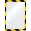 Magnetrahmen in Gelb/Schwarz für Sicherheitskennzeichnungen mit aufklappbarem Design.