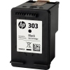 Schwarze HP Tintenpatrone 303 in standardmäßiger Form mit Etikett und QR-Code.