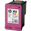 Drei-Farben-Tintenpatrone in Magenta mit Etikett und Barcode, für HP Drucker geeignet.