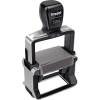 Trodat Textstempel Professional 4.0 5204 in seitlicher Ansicht mit runder Stempelplatte.
