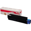 Schwarzer OKI Toner 45807102 neben einer Verpackung in einer Produktabbildung.