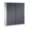 C+P Schiebetürenschrank Acurado 2 x 5 Ordnerhöhen 1.600 x 1.950 x 500 mm (B x H x T) lichtgrau schwarzgrau Produktbild pa_produktabbildung_1 S