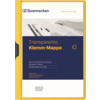 Gelbe Klemmmappe DIN A4 mit transparentem Vorderdeckel und starkem Metallclip.