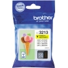 Gelbe Brother Tintenpatrone LC-3213Y in Verpackung mit Abbildung eines Eisbechers.