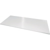 Weißer Einlegeboden für Büroschränke, rechteckig und flach, Maße 1.194 x 552 mm.