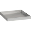 Einfache, rechteckige, silberne Auffangwanne ohne Deckel, zur Verwendung im Umweltschrank.