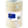 Transparenter Klebefilm in einer Packung mit sechs Rollen, jeweils 19 mm x 66 m.