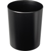 Schwarzer, konischer Papierkorb mit glatter Innenoberfläche, geeignet für Brandschutz.