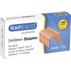 Rapesco Heftklammern 24/6 in einer Packung mit 1000 Stück in Kupferfarbe.
