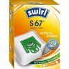 Verpackung des Swirl Staubsaugerbeutels S 67 mit abgebildetem Beutel und Filter.