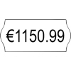 Preisauszeichnungsetikett mit dem Preis €1150,99 auf einem weißen Hintergrund.