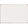 Weiße Whiteboard-Oberfläche mit Aluminiumrahmen und abgerundeten Ecken.