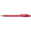 Kugelschreiber in Rot mit ergonomischem Griff und recyceltem Materialanteil.