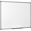 Weißes Whiteboard im Format 180 x 120 cm mit schmalem Rahmen und durchgehender Stiftablage.