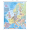 Landkartentafel von Europa mit farbigen politischen Grenzen und geografischen Details.