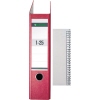 Rotes Zahlenregister von 1-25 mit Inhaltsschildchen zur Kennzeichnung des Ordnerinhaltes.
