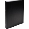 Schwarzes Ringbuch im DIN A4-Format mit 2 Ringen und Rundmechanik.
