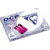 Packung mit DCP Farblaserpapier in A4, 200 g/m², mit abgebildetem Logo und einer Blume.