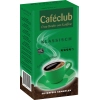 Kaffeepackung Caféclub Klassisch mit grünem Design und Tasse Kaffee auf Untertasse.