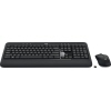 Kabelloses Logitech Tastatur-Maus-Set MK540 in einer Oberansicht mit USB-Empfänger.