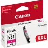 Canon Tintenpatrone CLI-581XXL M in Magenta in Verpackung mit rotem Hintergrund.