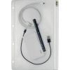 Transparenter Kleinkrambeutel DIN A4 mit Kabeln, einer Powerbank und einem Stift im Inneren.