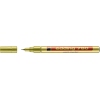 Goldfarbener Lackmarker edding 780 mit abgenommenem Deckel und feiner Spitze.