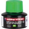 Nachfüllflasche mit hellgrüner Tinte für edding Marker, 25 ml, mit grünem Verschluss.