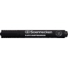 Schwarzer Flipchartmarker mit runder Spitze und Griffbereich.