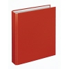 Rotes Ringbuch im DIN A5 Format mit D-Mechanik und zwei Ringen.