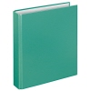 Türkisfarbenes Ringbuch im DIN A5 Format mit D-Mechanik und zwei Ringen.